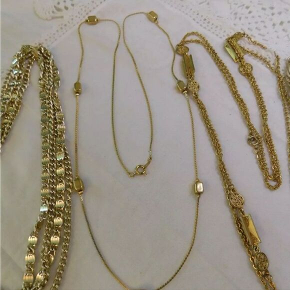Designer Gold tone Chain Necklaces LOT of Four Chain Coventry Western Germany - Picture 9 of 10